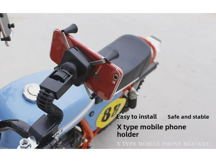 Держатель для телефона на мотоцикл и скутер X-Type с USB-зарядным устройством и водонепроницаемым выключателем