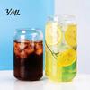 Reusable Glass Straw Tumbler Tumbler, Heat Resistant Borosilicate Cup, Portable Clear Decorative Kitchen Drinkware Drinking for Iced Coffee Matcha And