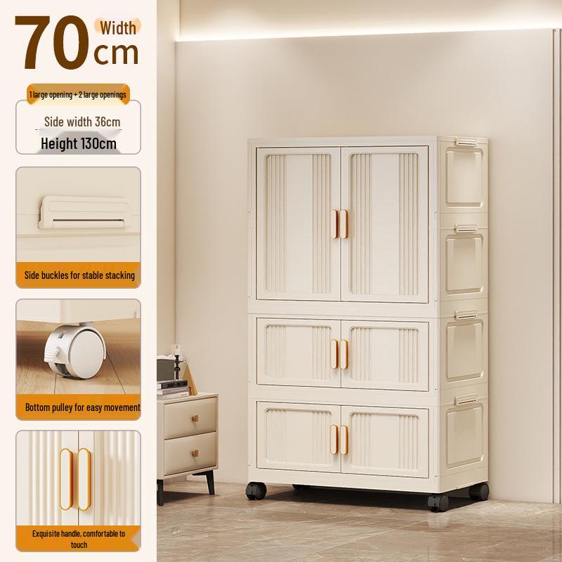 Детский шкаф и шкаф для хранения одежды, закусок и игрушек - Складной пластиковый ящик без установки