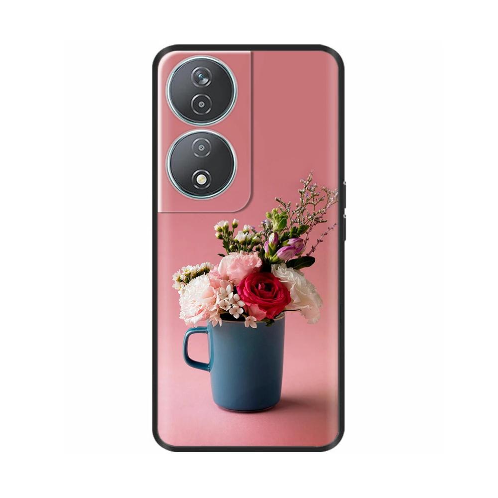 Чехол для Honor X7b Расписной Мультяшный Цветок Силиконовый Funda ТПУ Мягкая Крышка Для Honor X7B 5G Чехлы Для Honor 90 Умный Защитный Чехол