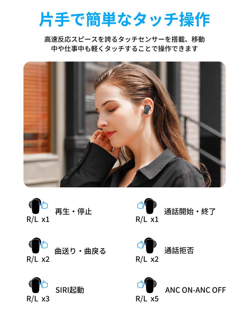 Earphones Bluetooth Wireless Earphones Equipped with Bluetooth Bluetooth Earphones In 2024 ANC Noise Canceling Left and Right Separated Type 36 Hours