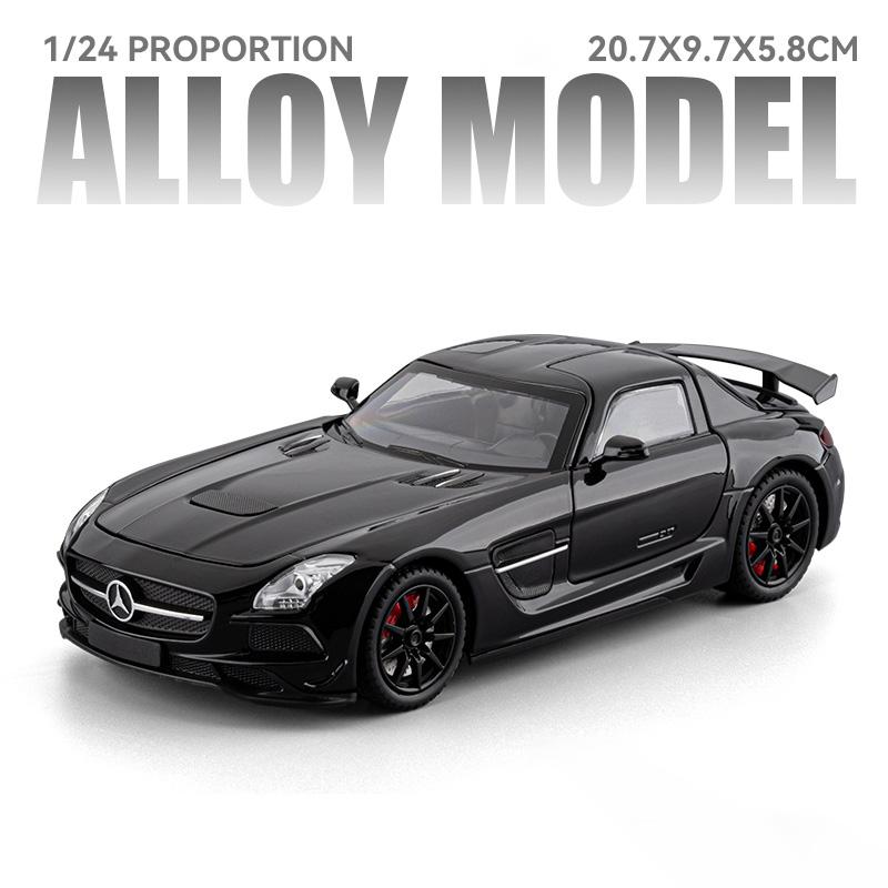 1/24 Бенц SLS AMG Суперкар Сплав Модель Машинки Игрушка Литье под Давлением Металлическое Литье Звук и Свет Машинки Игрушки для Детей Транспортное Средство
