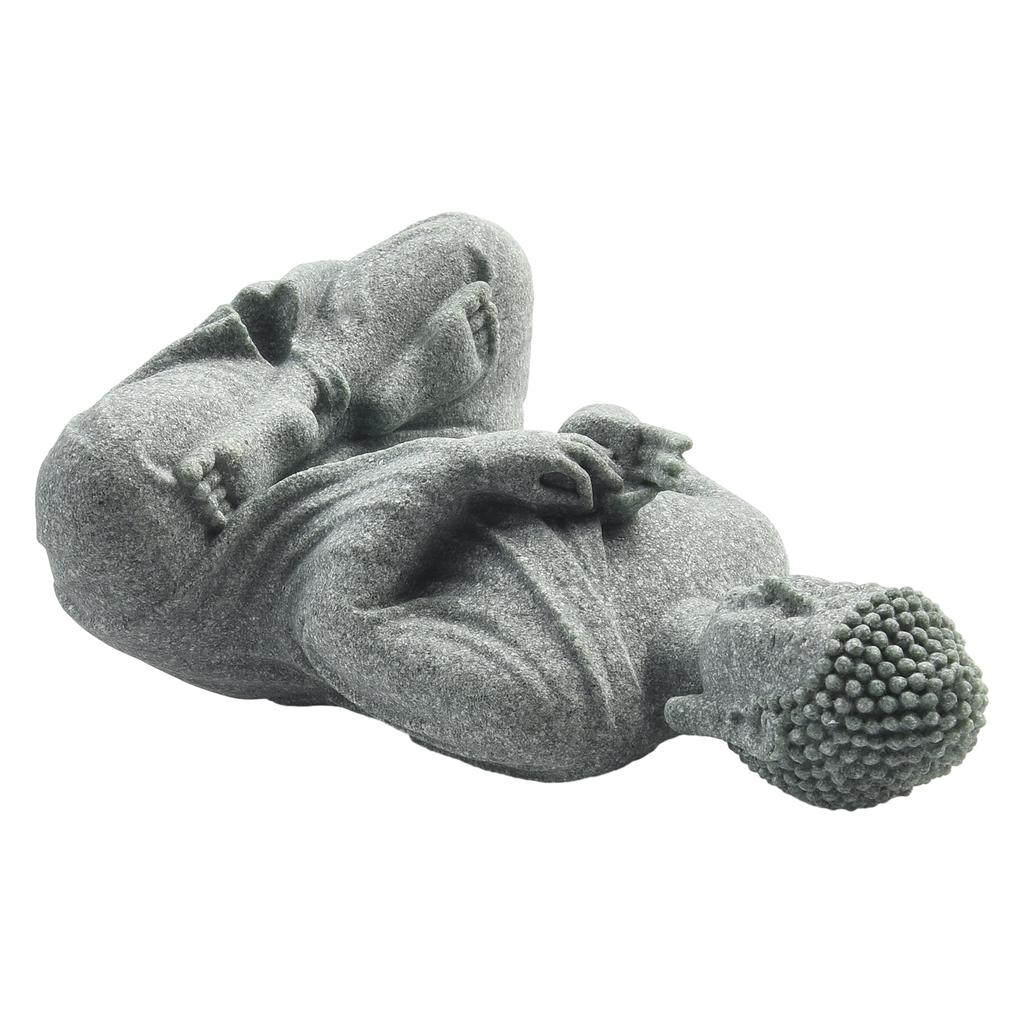 Садовый орнамент Сидящий Будда из смолы 4x8x12 см Будда орнамент Песчаник смола статуя Декор Камень Дзен Эффект Новый Высокое качество