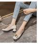 Spring Summer Shoes for Women Fashion Pumps New OL Chunky Heels High Heels Shoes Ladies Leather Boat Shoes 35-43