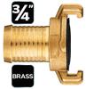 Brass quick connector for hose, 3/4"