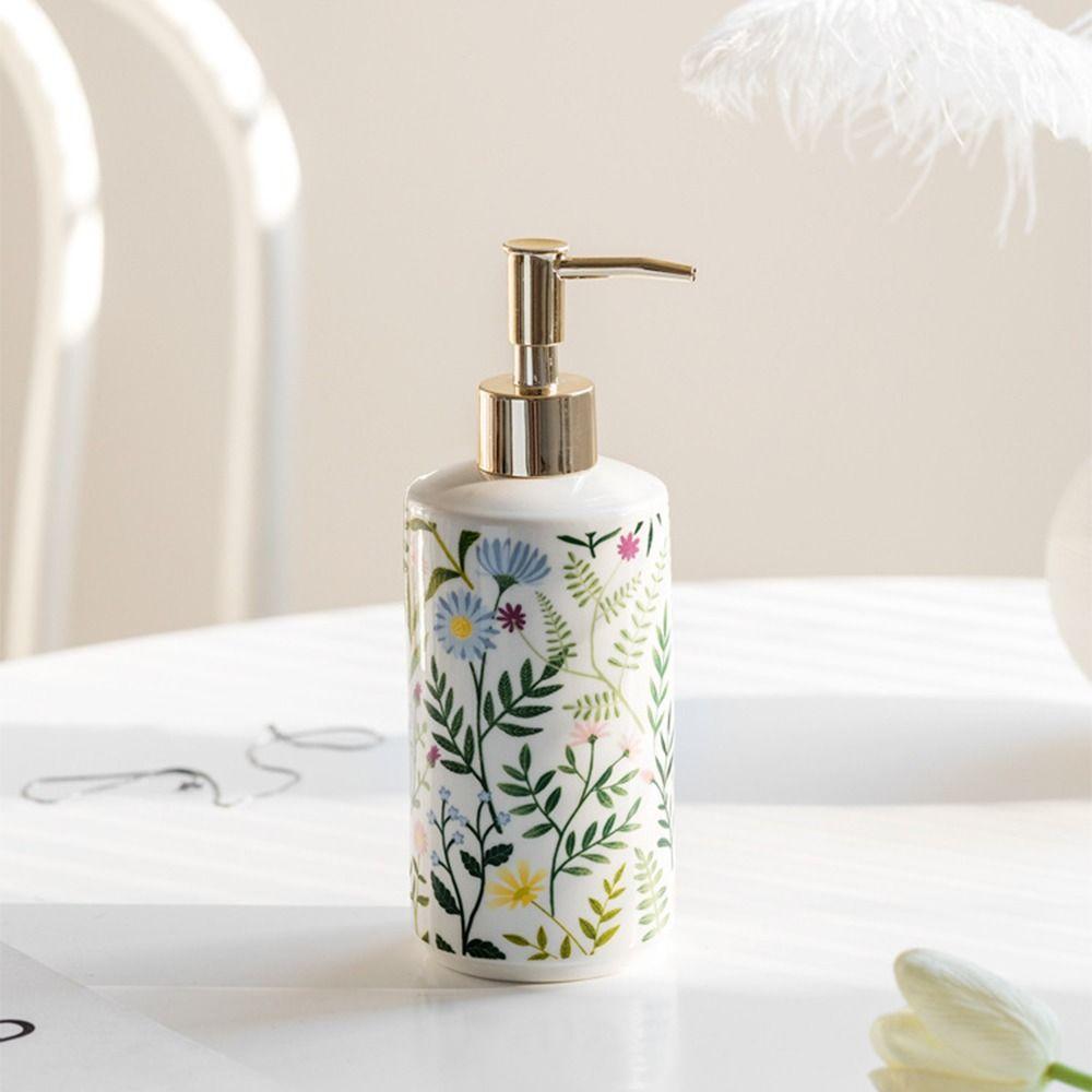 Creative Hand Wash Dispenser Refillable Liquid Storage Container Ceramic Soap Dispenser  Toilet