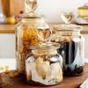 With Shape Lid Glass Sealed Jar Large Capacity Jam Jar Modern Grain Storage Bottle  Kitchen