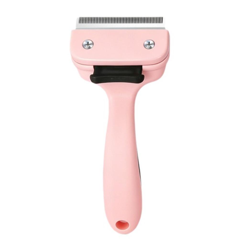 Anti-Slip Dog Hair Remover Portable Stainless Steel Pet Grooming Brush Comfort Grip Cat Cleaning Comb Pet Supplies