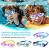 Детские очки для плавания, 2 упаковки, очки для плавания с берушами и зажимом для носа, очки от запотевания и ультрафиолета для детей, подростков в возрасте от 3 до 15 лет