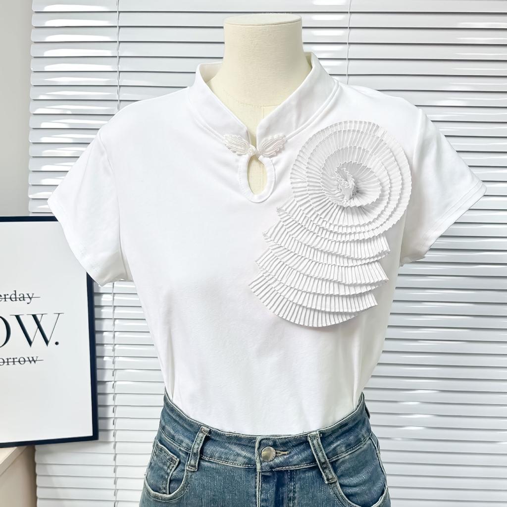 Нежный многоцветный шифоновый цветок многослойная плиссированная тканевая наклейка крафт цветок свадебное платье платье топ декоративные аксессуары