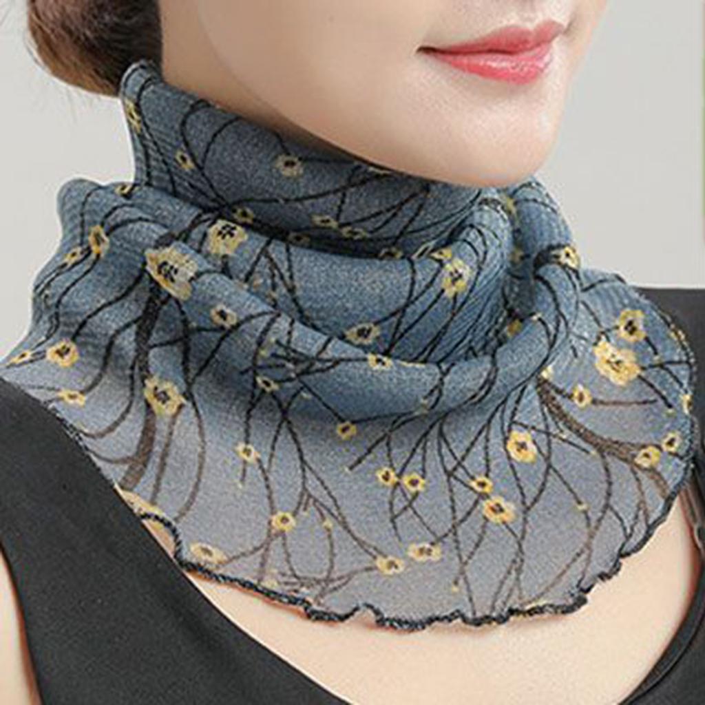 Summer Gauze Scarf Veil Ear Mask Hood Spring Lightweight Muffler Women Decorative Small Silk Scarf Sunscreen Mask