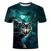 Футболки с изображением волка на 3D-принтере, модные мужские футболки с коротким рукавом, уличная одежда, мужские пальто, футболки для мужчин