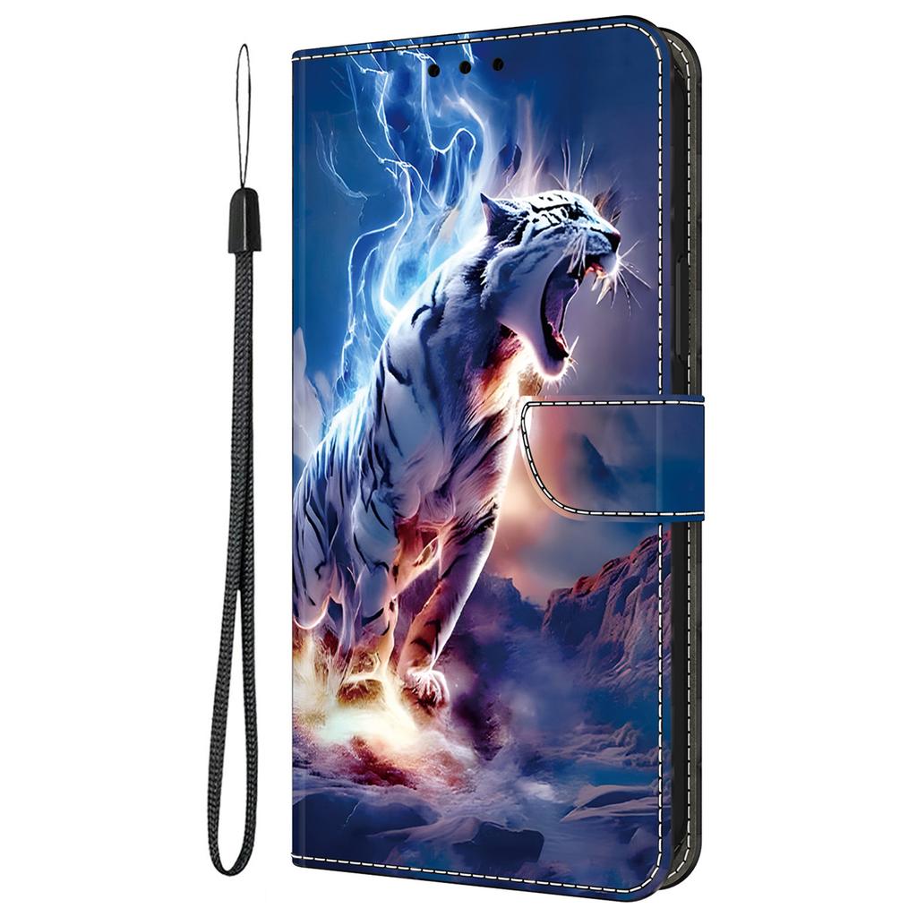 For iPhone 16 Pro Max Leather Case Pattern Printing Wallet Stand Anti Drop Phone Cover