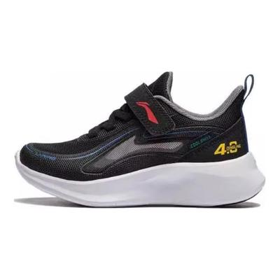 Li Ning Удобная низкая детская повседневная обувь Детская повседневная обувь черного цвета YKAU020-3