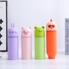 Dirt Resistant Pen Container Silicone Stationery Organizer Cartoon Pencil Holder for Students