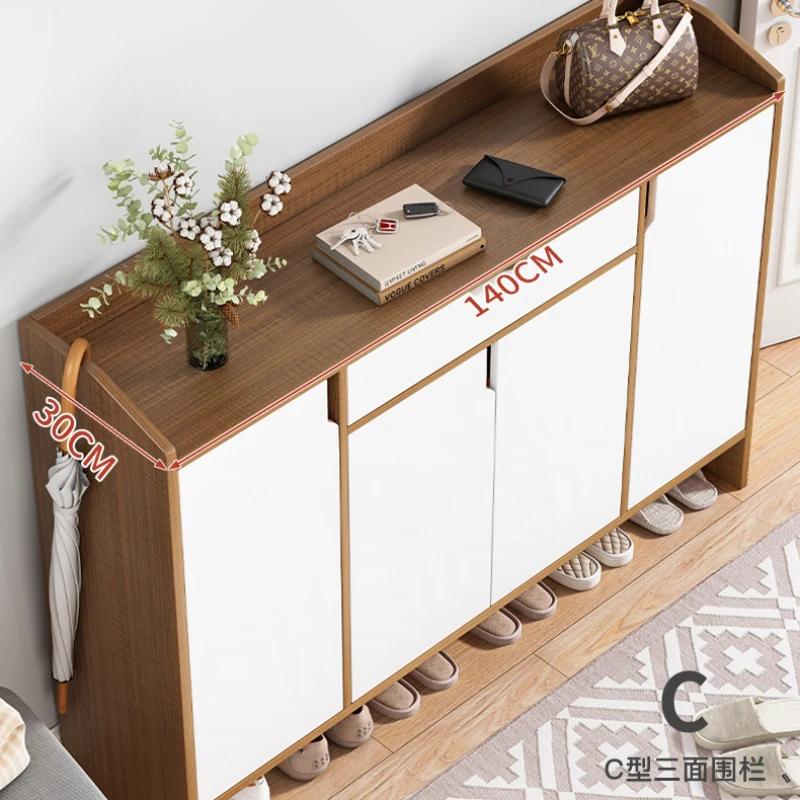 Многоуровневая простая деревянная полка для обуви, вертикальный органайзер для хранения, шкаф, прихожая, полка для обуви, минималистская мебель