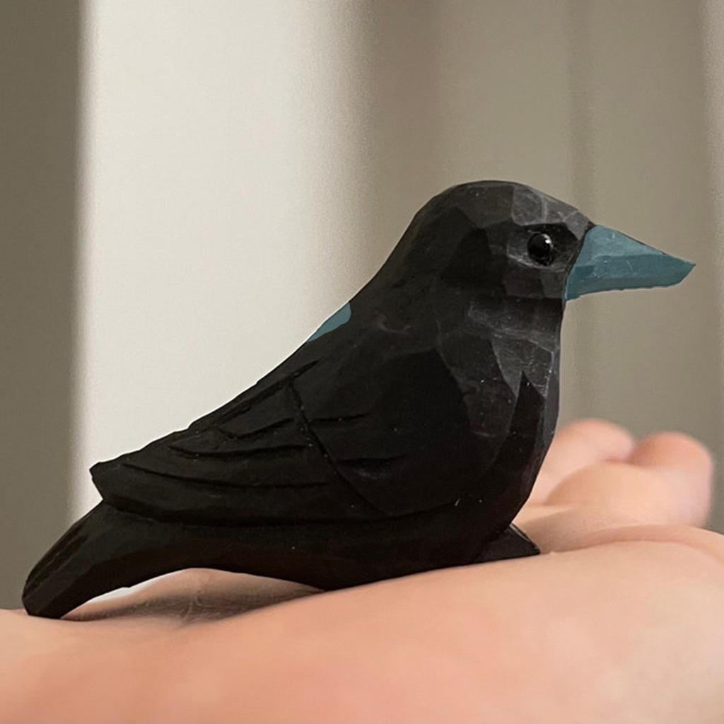 Blackbird Crow Statue Resin Decoration Small Animal Household Tabletop Decoration