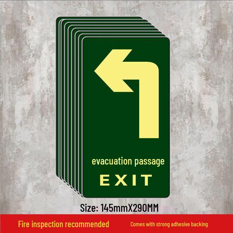 Luminous Self-Adhesive Floor Sticker for Fire Exit and Evacuation Pathway