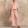 IHUASU Женские модные повседневные брючные костюмы с рукавами 3/4