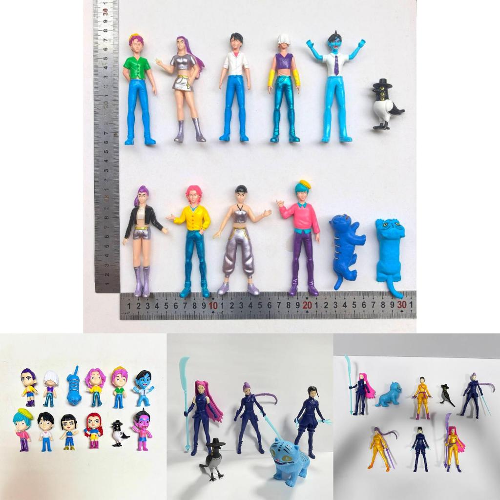 Kpop Demon Hunters Rumi Zoey Mira Character Model Desktop Decoration Set For Fans And Collectors