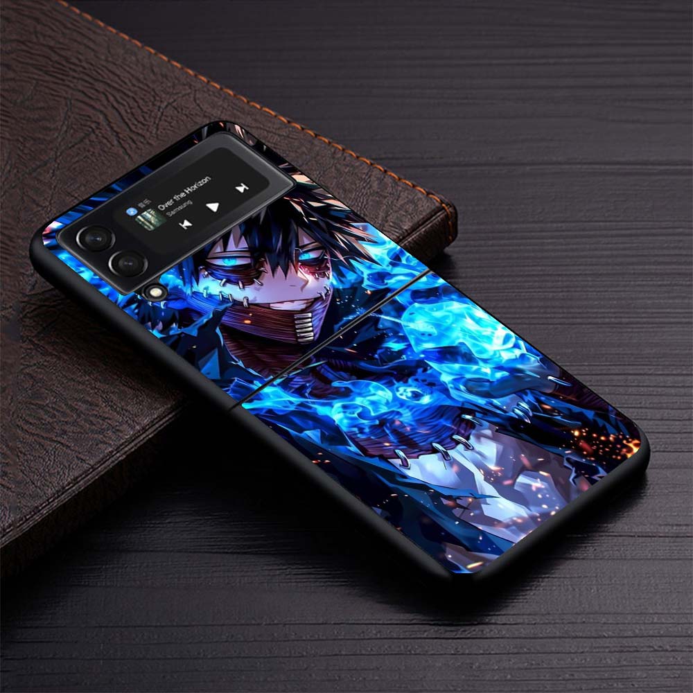 Dabi MHA My Hero A-Academy Phone Case For Samsung Galaxy Z Flip3 Flip4 Flip5 Flip6 Flip7 For Z Flip 7 6 5 4 3 5G Hard Folding Co