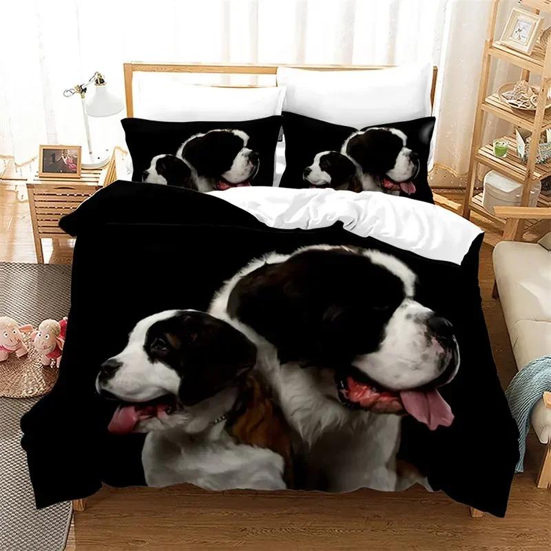 3D Print Cute Dog Lovely Puppy Pet Comfortable Duvet Quilt Cover Pillowcase Bedding Set Children Bedroom Decoration Home Textile