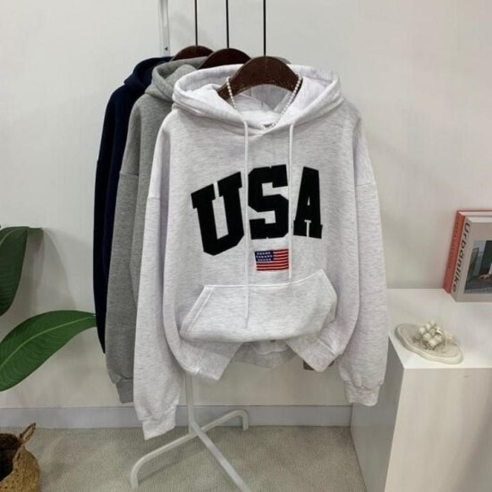C S In The Room Migu fleeCe patCh letterIng Long Sleeve Hoodie 3Color