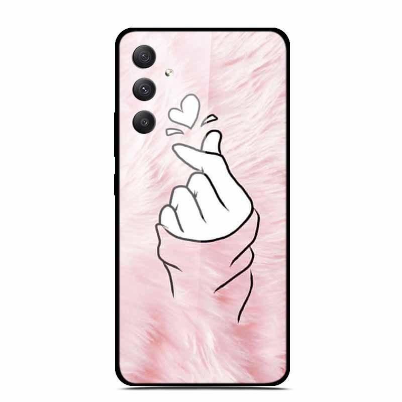 Чехол для телефона Samsung A35 5G - Персонализированный Цветной Закаленный Стеклянный, Противоударный.