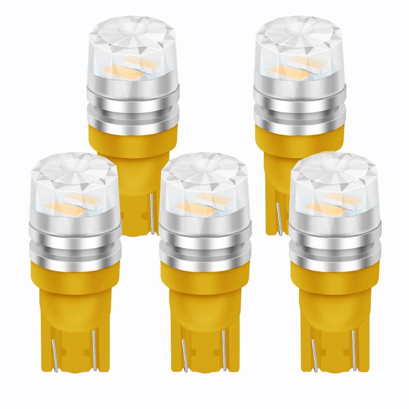 5 шт. Светодиодная лампа T10 W5W 194 168 Led 2SMD 5630 Автомобильная клиновидная лампа Подсветка номерного знака Плафон 3000K 6000K Белый Зеленый Синий Красный KTY