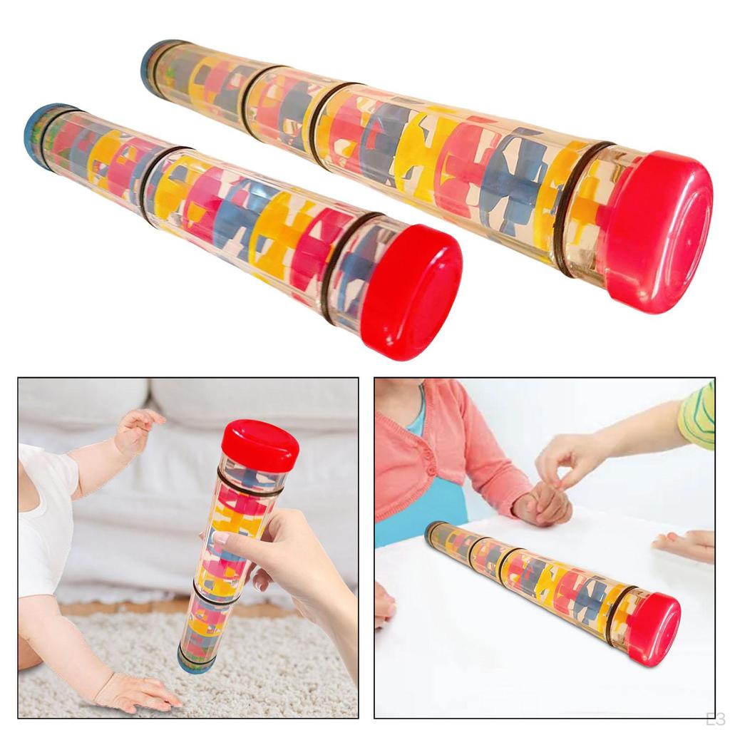 Детская игрушка Rainmaker Rainstick Rattle Tube, Raindrop Sound Montessori Shaker с бусинами