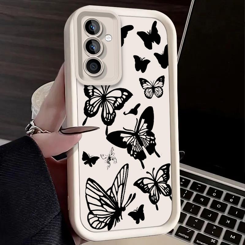 Butterfly Phone Case For Samsung Galaxy S25 S24 S23 Plus S22 S21 Ultra 24 FE Plus A15 A35 A54 A55 5G Shockproof Soft Cover