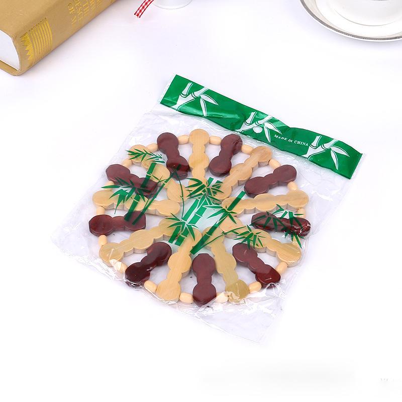 Bamboo Heat-Resistant Trivet & Placemat - Anti-Scald, High-Temperature Safe for Plates & Bowls