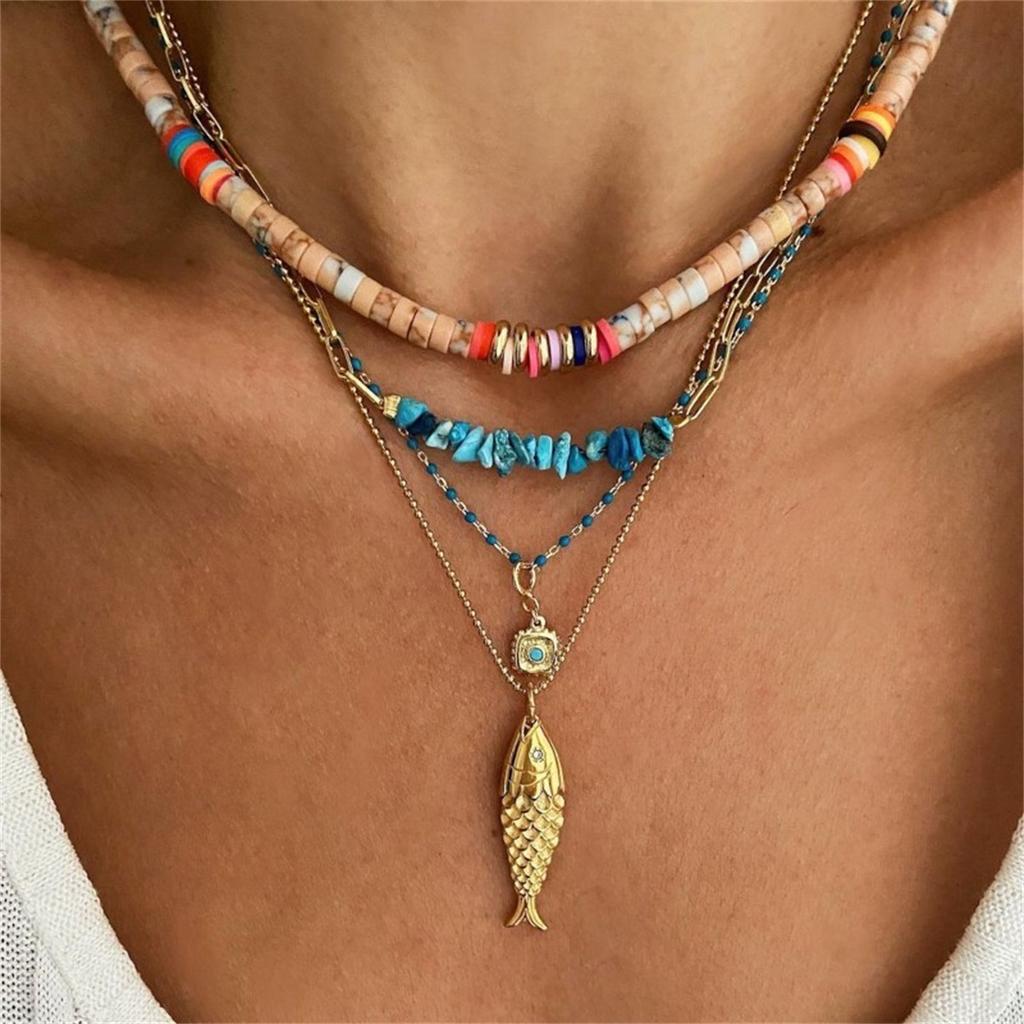 Yori Creativity Стильный кулон-рыбка из нержавеющей стали, золотое ювелирное изделие, покрытое PVD 18K