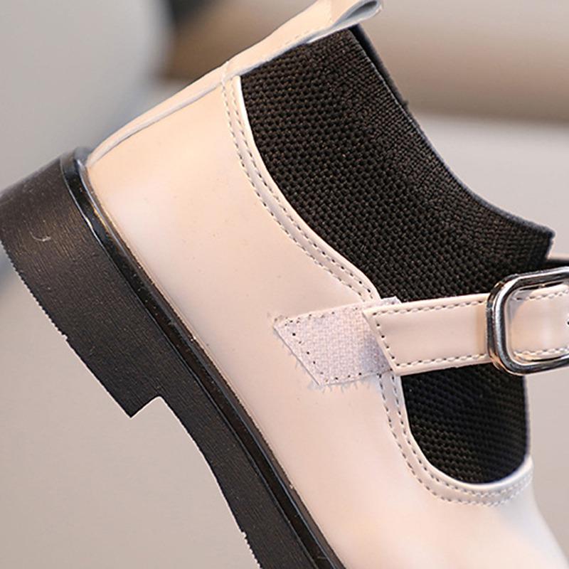 Children Girls School Retro Leather Shoes Autumn Spring British Style Kids Girl Shoe Soft Comfortable Sock Shoes
