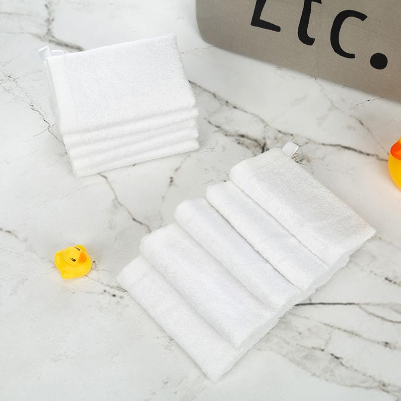 10pcs Soft and Breathable Bamboo Fiber Small Square Hand Towel for Kindergarten Children's Small Towel