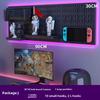 Perforated Wall Shelf for Gaming Room - Hook & Decor Storage Solution (Punch-Free Installation)