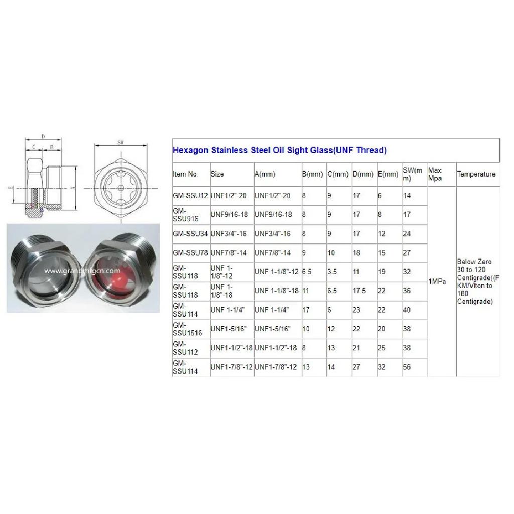 Смотровое стекло для масла из нержавеющей стали 304, 1-1/4"-11.5 NPT, смотровые окна, индикатор уровня для редуктора воздушного компрессора, вакуумного насоса