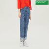 Benetton Balance Turn Up Cut Denim Pants Badp14311 In