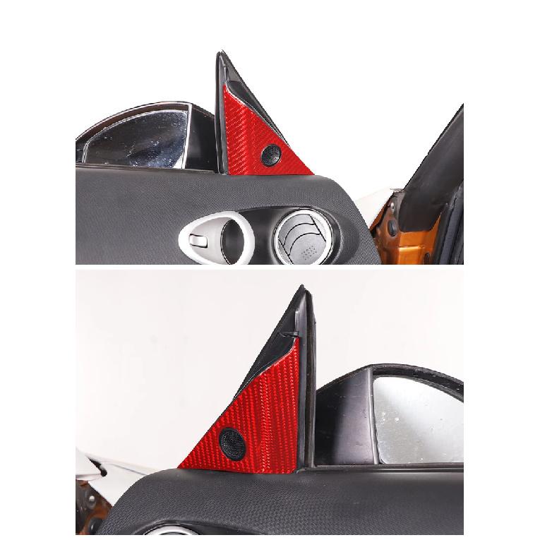 Soft Carbon Fiber For Nissan 350Z 2003 2004 2005 2006 Car A-pillar Horn Frame Cover Sticker Decoration Car Interior Accessories