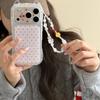 Чехол для телефона с брелоком в виде красного мишки-сердечка для iPhone 17/16 Pro Max/15/14