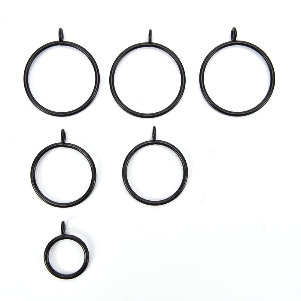 High Quality Black Metal Curtain Rings Hanging For Curtains And Rods 4 Sizes New 10pcs