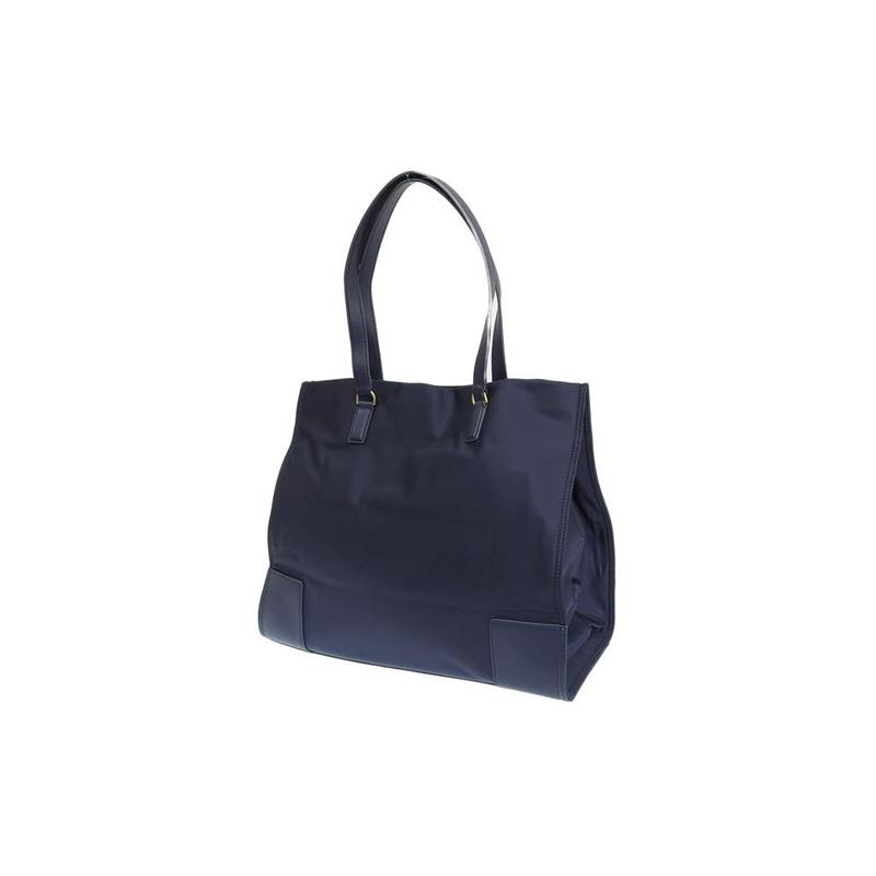 TORY BURCH Ella commuter large capacity nylon patchwork tote bag tote bag shopping bag hand shoulder bag large size women's navy blue 136144-405