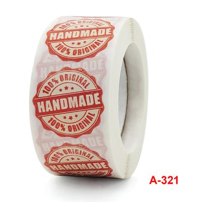 Около 500 шт., оранжевые наклейки ручной работы, 25 мм, свадебные наклейки для вечерние, сувениры, украшения, уплотнители для конвертов, канцелярские наклейки