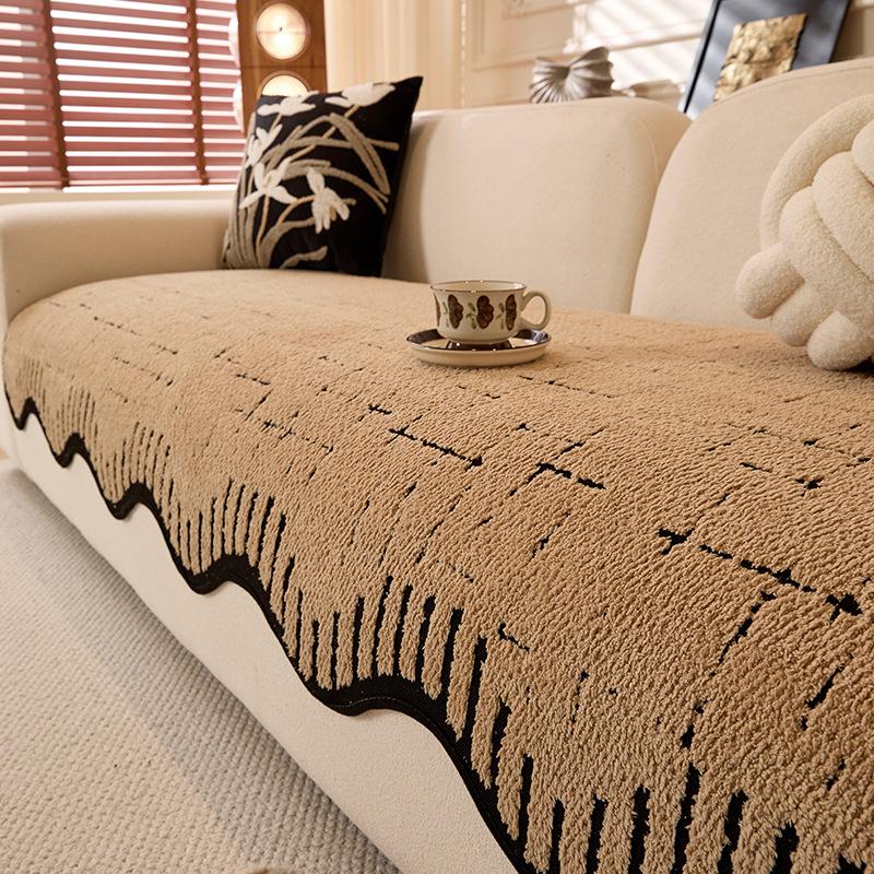 Premium Special-Shaped Sofa Cushion Autumn And Winter New Non-Slip Plush One-Piece Leather Sofa Cover Cross-Border Special Supply