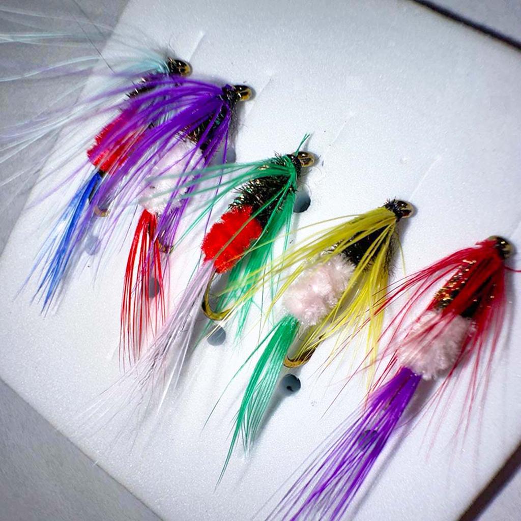 Fly Fishing Flies Lure 5/10Pcs Fly Fishing Lures Bass Salmon Trout Flies Dry Fly Fishing Feather Bait Fishing Flies