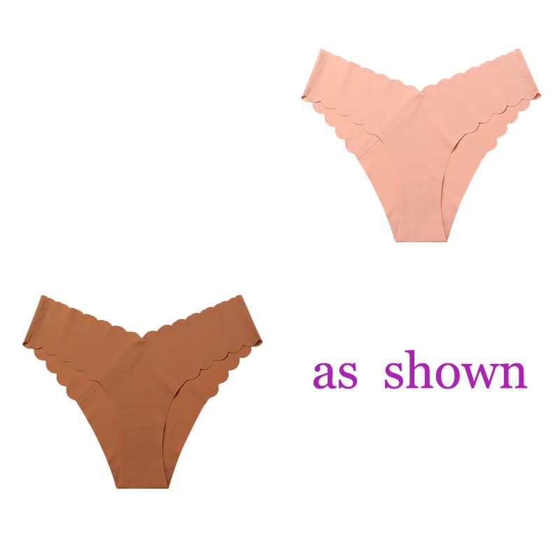 TERMEZY 2 шт./лот, женские сексуальные трусики из ледяного шелка, эластичное нижнее белье с низкой посадкой, женское нижнее белье, стринги, удобные стринги с волнистым краем, нижнее белье