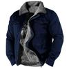 Men's Winter Halloween Casual Print Long Sleeve Button Thick Coat