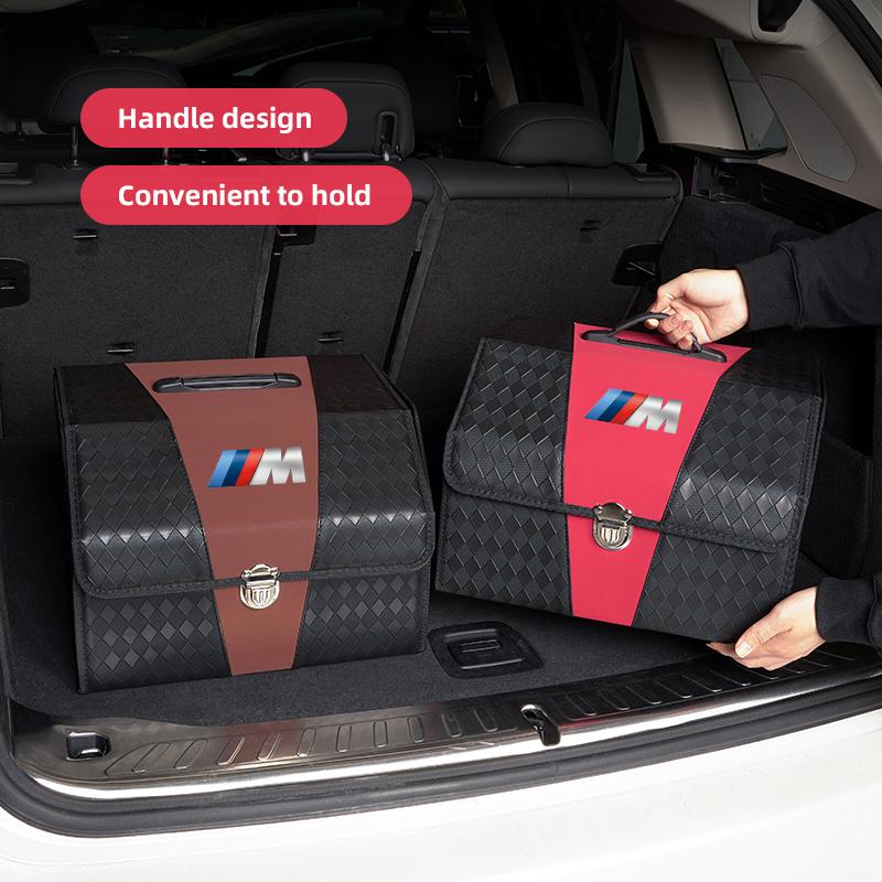 Leather Car Trunk Advanced Double Color Storage Box Valve Cap Accessories For BMW X1 X2 X3 X5 X4 X6 X7 iX3 F20 F10 F07 E70 E4