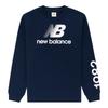 New Balance Футболки Teddy Made Унисекс Темно-синие Круглый вырез Умеренный прямой крой MT21548-NGO