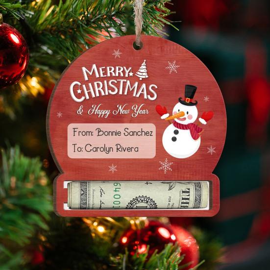 Забавный держатель для денег, подвесная подвеска с шнурком, легко подвешиваемая денежная карта, аксессуары для подвешивания рождественской елки